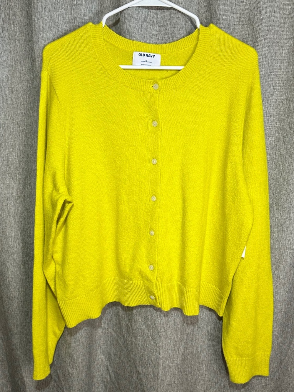 NWT Old Navy Yellow/Green Button Front Cardigan Sweater - XL